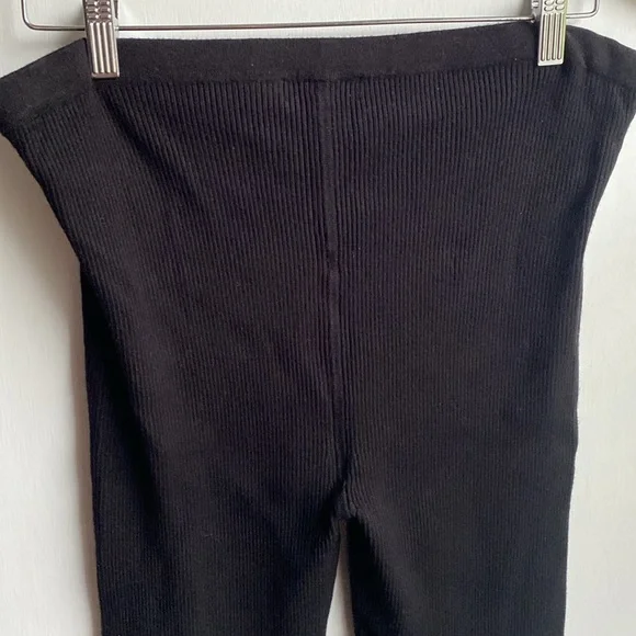 Calvin Klein Black Sweater Leggings Pants Ribbed Stretch material size Large - Picture 7 of 7